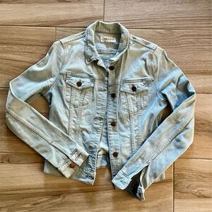 J Brand Women's Denim Jacket Blue Size S Casual Button-Up Long Sleeve